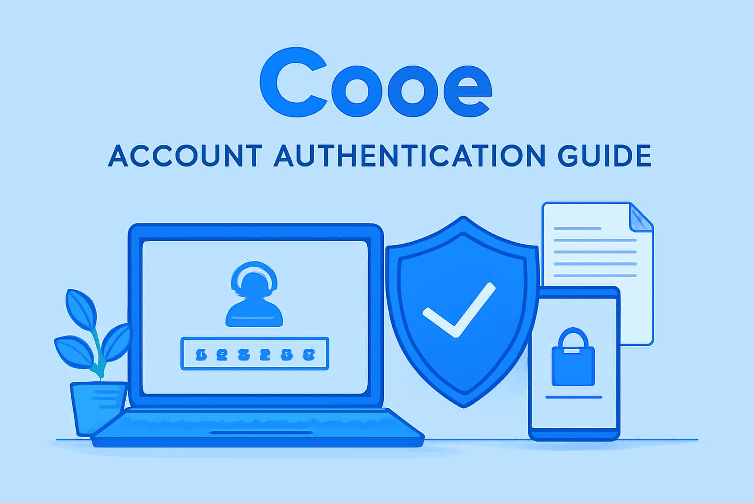An informative scene depicting Cooe account authentication.