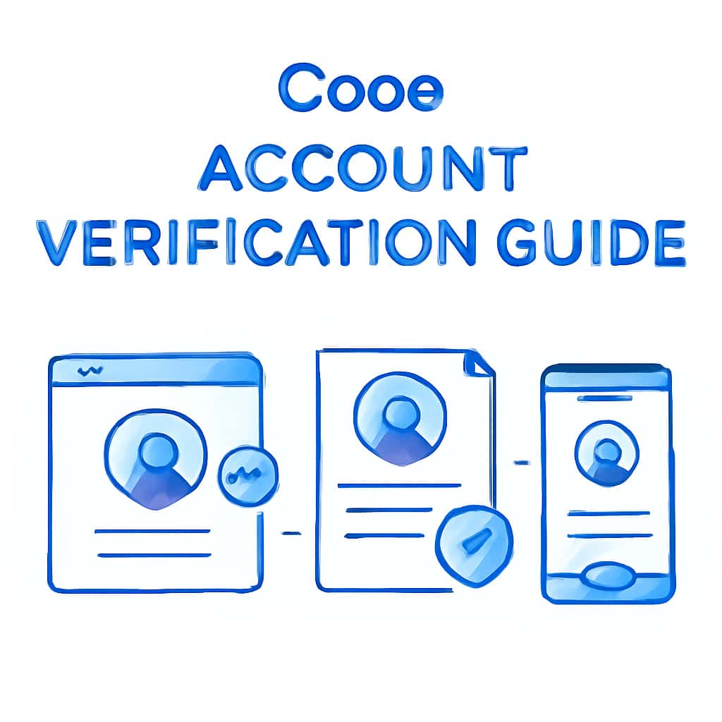 An educational diagram showcasing the steps in the Cooe Account Verification process.