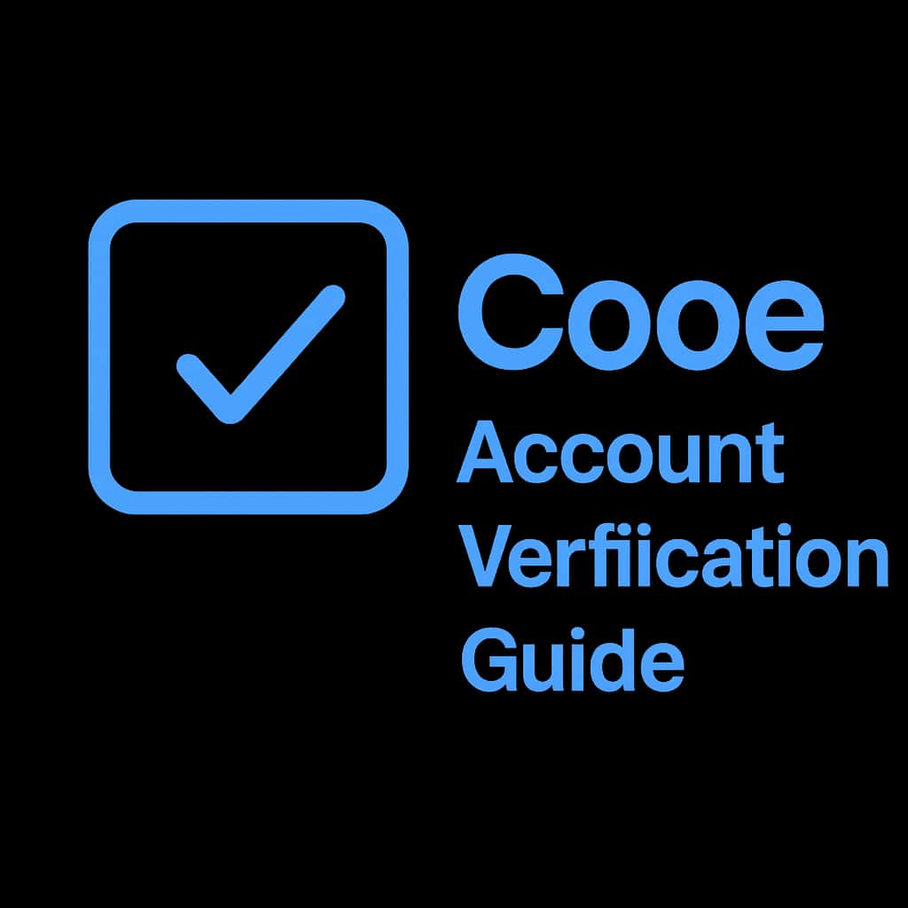 A minimalistic design symbolizing the Cooe Account Verification process.