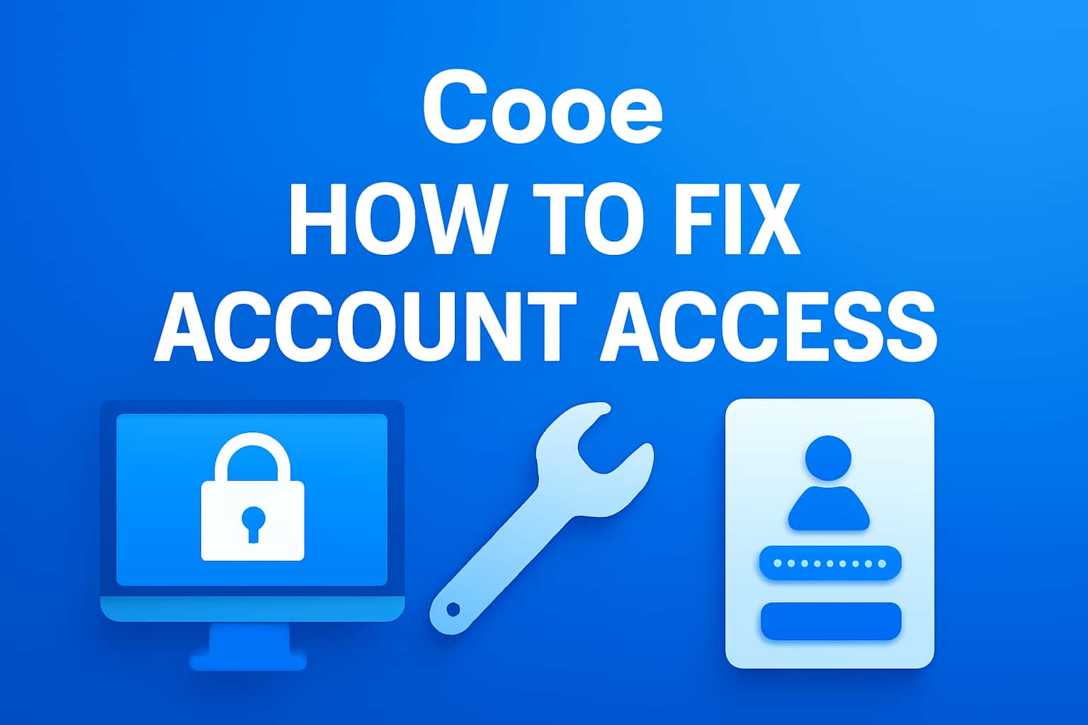 Informational scene about resolving Cooe account access issues.