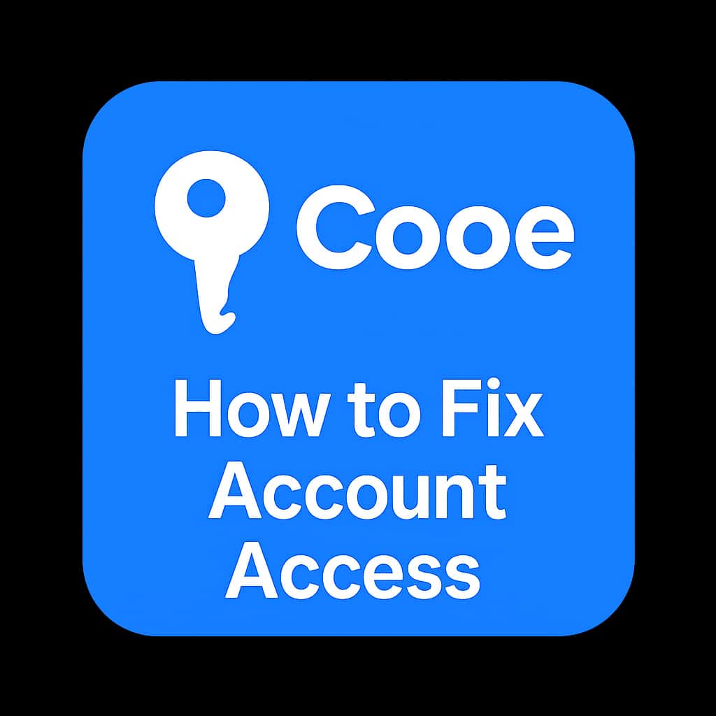 Minimal icon representing Cooe account access help.
