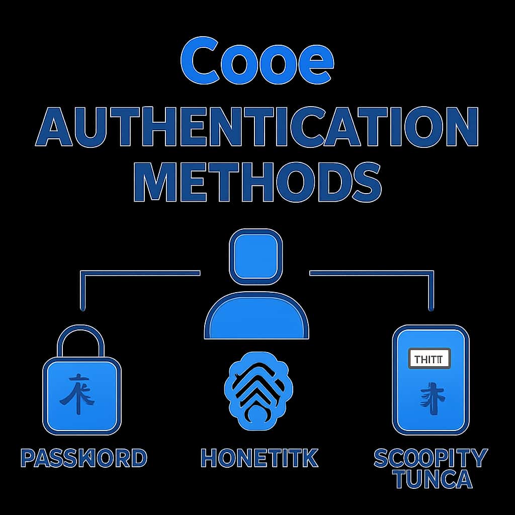 Diagram explaining Cooe Authentication Methods.