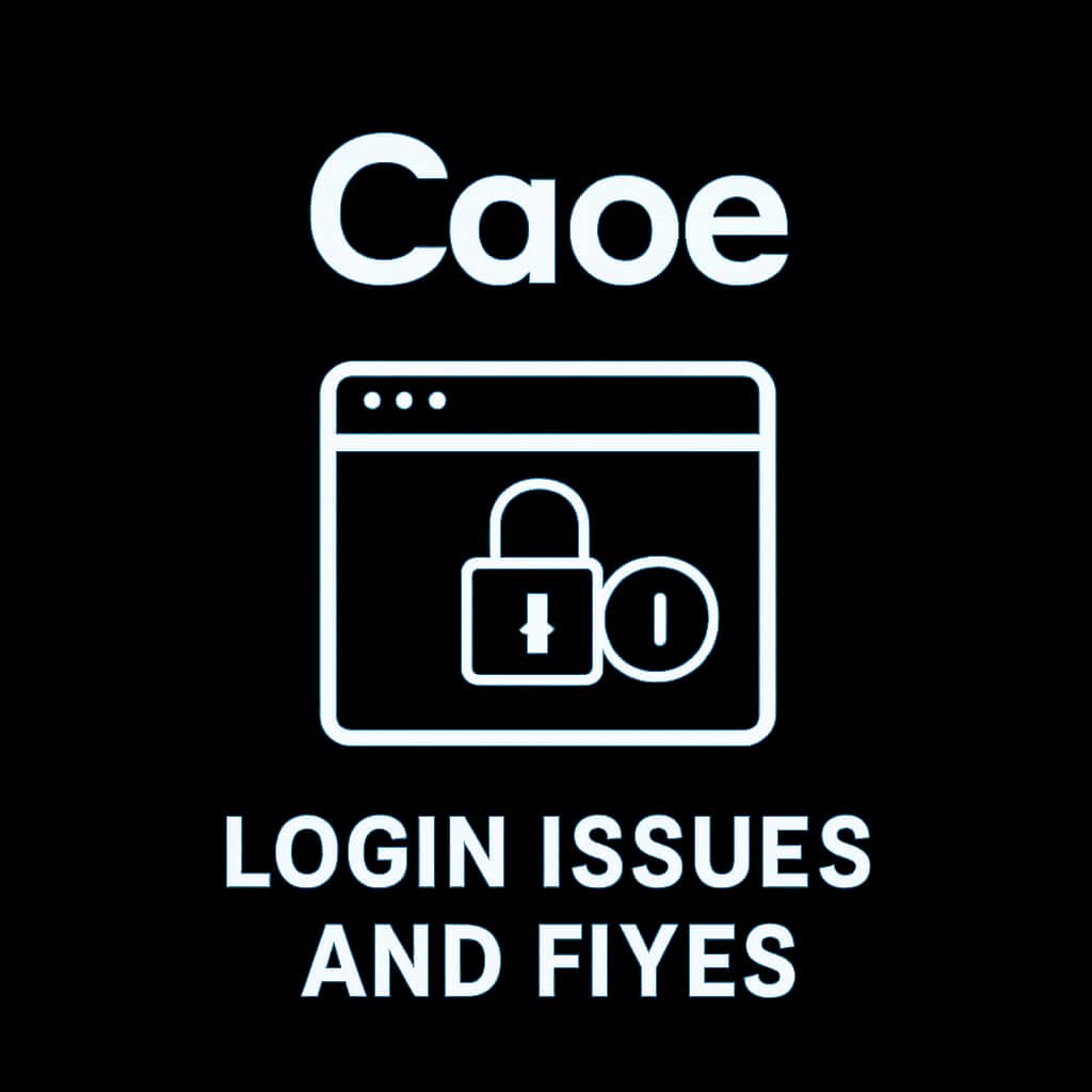 An icon depicting Cooe login issues with the text 'Cooe Login Issues and Fixes'.