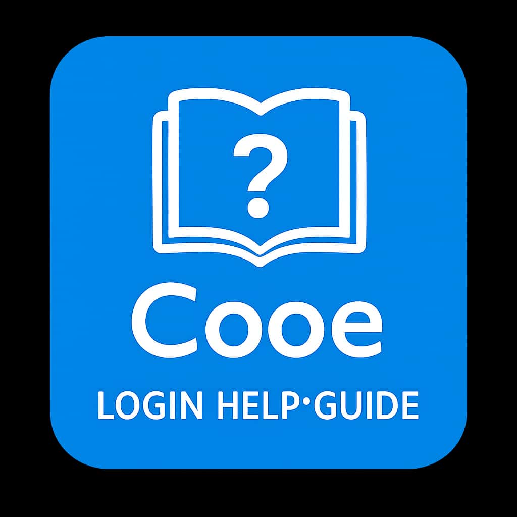 An icon representing Cooe Login Help Guide, focusing on clarity and professionalism.