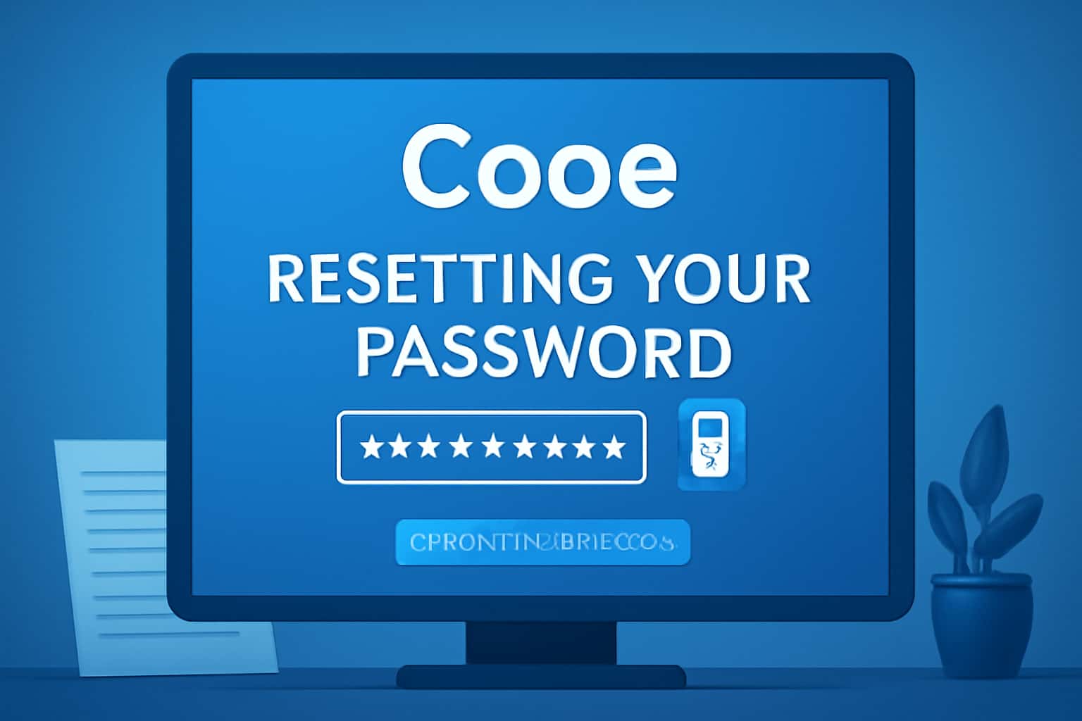 A visual representation of the Cooe password reset process, featuring clear typography.