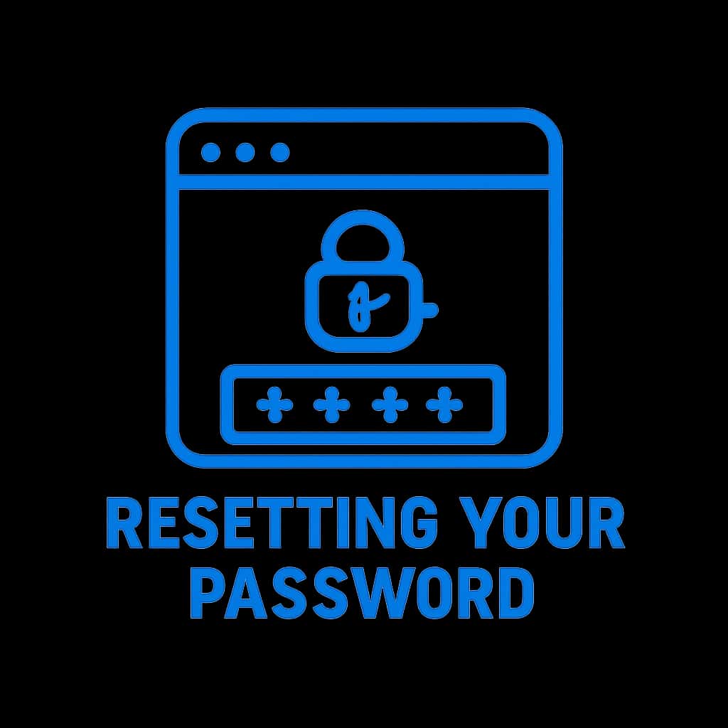 Icon illustrating the concept of resetting a password for Cooe.
